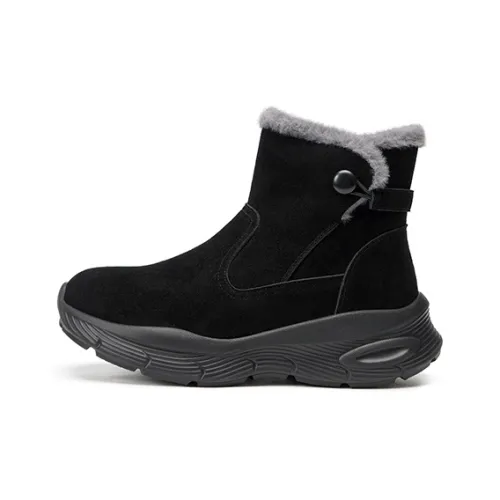 ZULIZ Зимняя обувь для взрослых среднего возраста с флисовой подкладкой ботильоны для снега женские