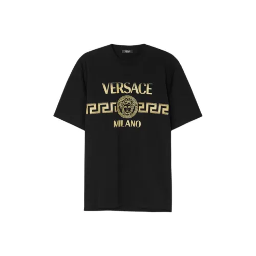 VERSACE Мужские черные T-рубашки