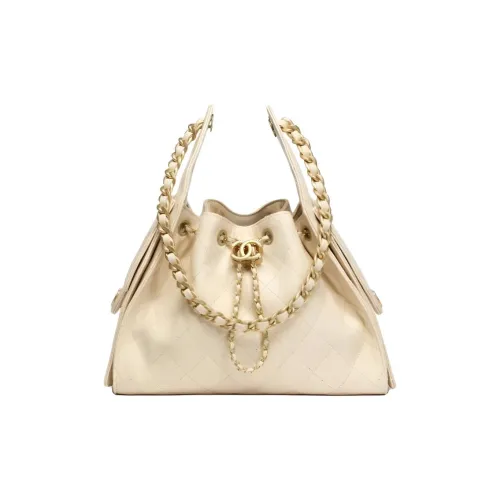 CHANEL Телячья кожа Сумка через плечо Маленькая Женская Светлый бежевый