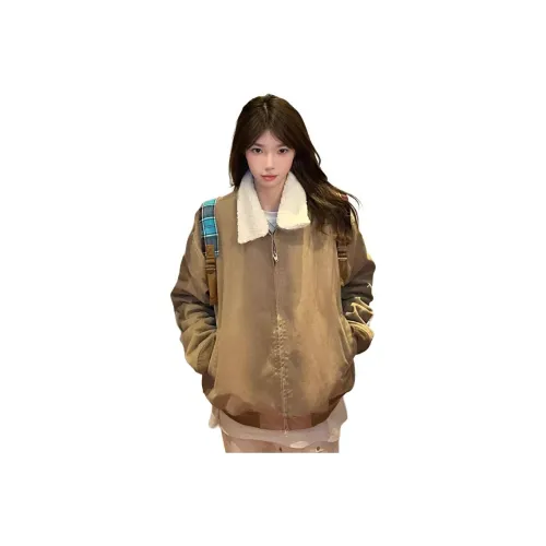 OURUOKE Коричневый Женский Пуховик