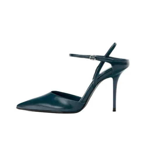 ZARA Collaboration Узкий каблук Высокие каблуки 10 см Женские Темно-синий