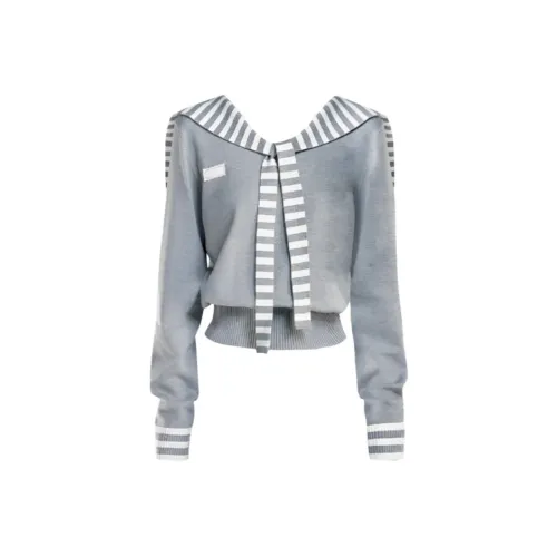 POPO.INFO Серый Женский Трикотаж