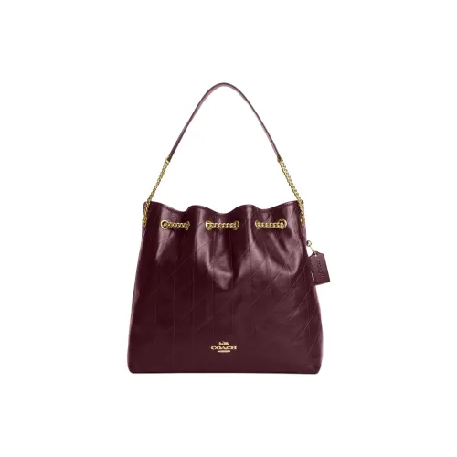 COACH Сумка из коровьей кожи сумка через плечо большая женская темно-бордовый цвет