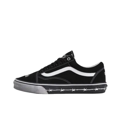 Travis BARKER x VANS Old Skool Поддержка Скейтбординг Кроссовки Унисекс Черный Белый