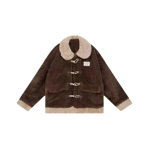 YOUSEKOO Темно-коричневое женское пальто