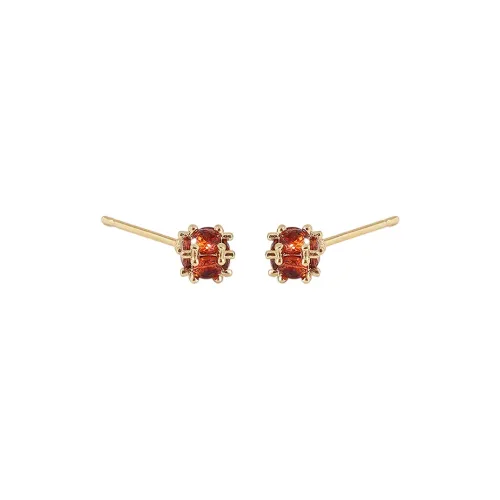 JianKai Copper Stud Earrings Women's JianKai Медные серьги-гвоздики женские