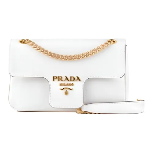 PRADA Сумка через плечо из кожи женская белая