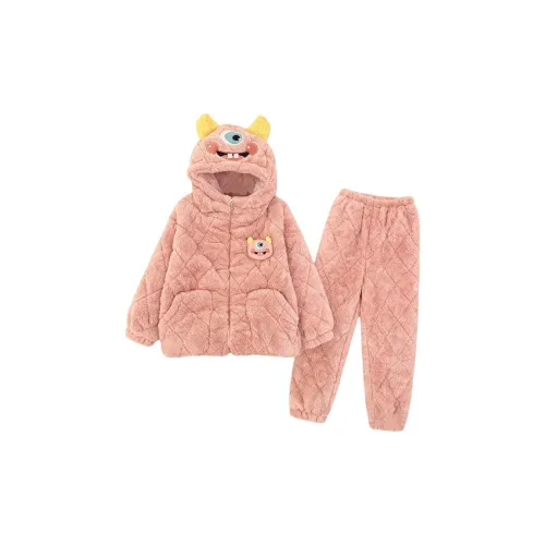 Daiyindie Осенние и зимние пижамы для женщин утолщенные с флисовой подкладкой термические коралловый флис домашняя одежда