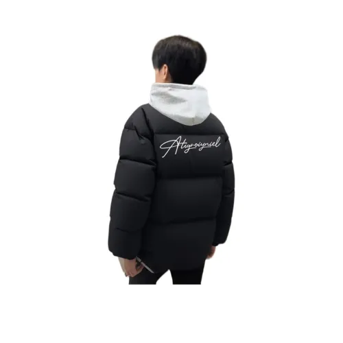 JIMI JONS Черный [Утолщенный воротник-стойка] Унисекс Пуховики