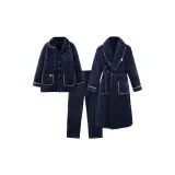 Темно-синий, трехслойный, утепленный