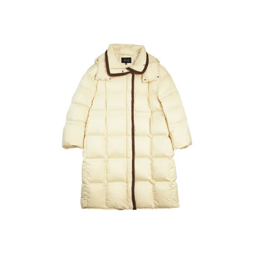 ELLE Светло-желтый женский пуховик