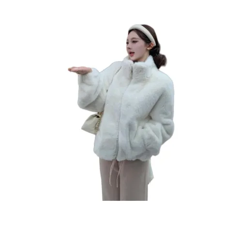 IWZI Абрикос Пальто Женские Бархатные Куртки