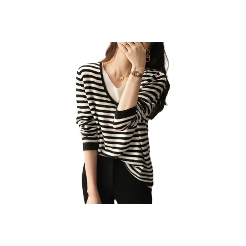 TENNE GIRL Черный Белый Женский Трикотаж