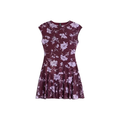 Motel Rocks Elorina MI Платье Bloomg Bliss Бордовое Без рукавов Платье Женское