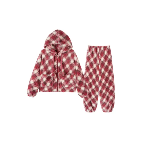 Nodos Shield Зимняя пижама женская красная