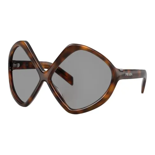 PRADA Пластик Нерегулярная форма Солнцезащитные очки Женские Коричневый