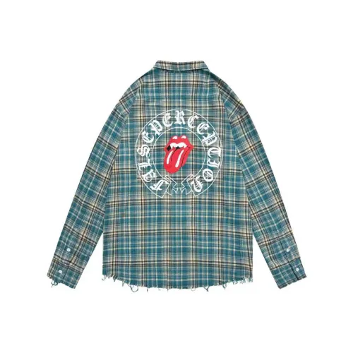 False Perception Промытый синий Унисекс Рубашки