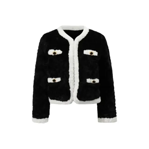 BVODE Черный Женские Бархатные Куртки