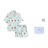 Цветочный медведь, короткий, клетчатый, коробка