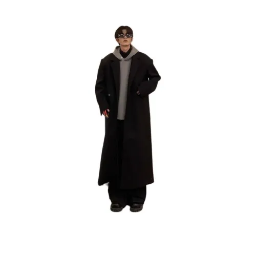 XUBAIHUO Черное Унисекс Пальто