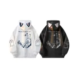 Белый + Черный [Флисовая подкладка, 2 штуки]