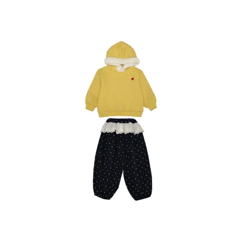 MILING Сердце Свитшот Точка С флисовой подкладкой Брюки Наборы одежды для детей Повседневная спортивная одежда