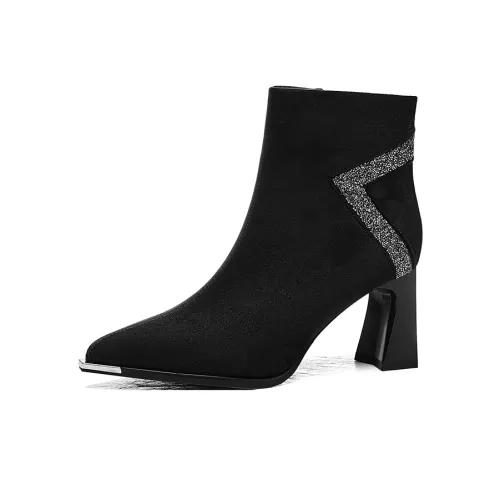 Golden Silk Rabbit Женские ботильоны