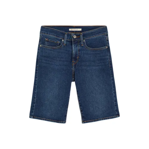 Levis Темно-синие женские джинсовые шорты