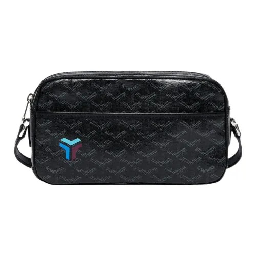 GOYARD CAP VERT серия Холст Телячья кожа Плечевая сумка Маленькая Женская Черная