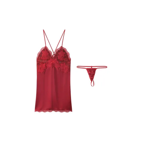 MOOLMEYNO Бургунди Женские Ночные сорочки