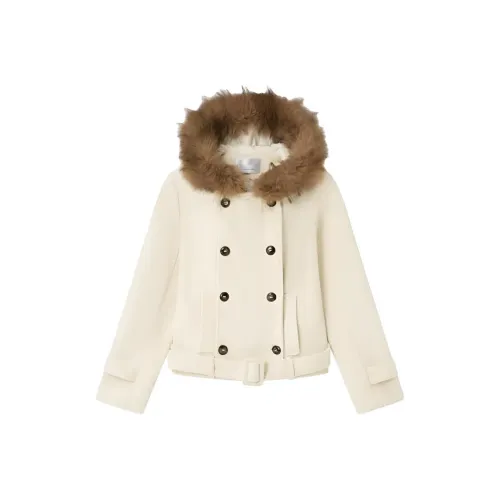 CHARM GLOW Light Beige Women's Coat CHARM GLOW Светлый Бежевый Женское Пальто
