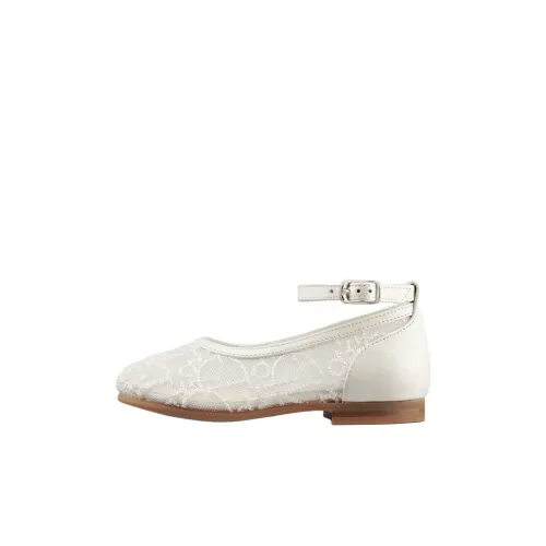 DIOR Slip-resistant Low Top Kids Lifestyle Shoes Айвори Белый Детский