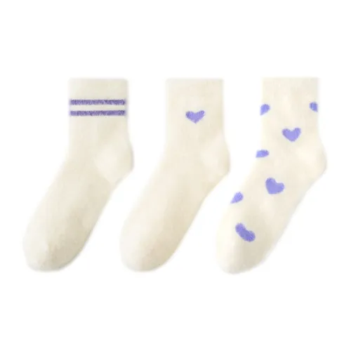 PLANDOO 1 упаковка OF Трехцветные Женские Носки MID до икры