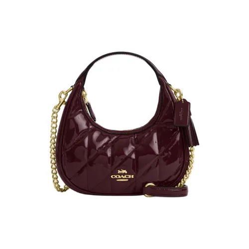 COACH CARMEN Корова Кожа Сумка Маленькая Женская Темно-Бордовый