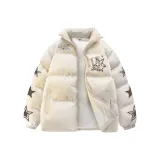 Белый хлопковый пуховик