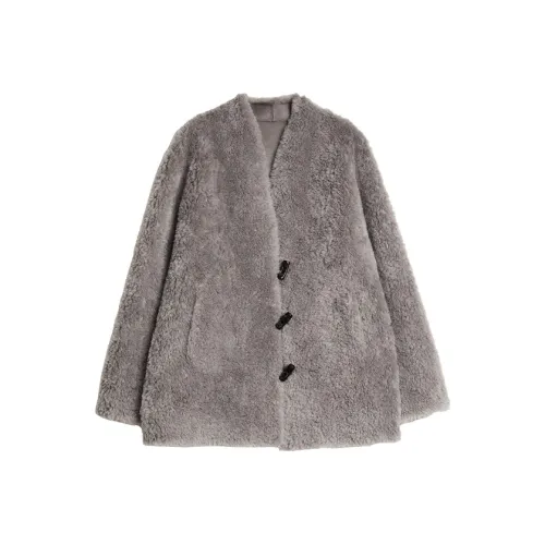 ELLE Средне-серый Женские Бархатные Куртки