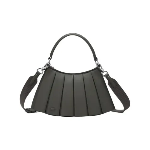 Сумка-хобо из кожи с коллаборацией LACOSTE маленькая сумка на одно плечо женская зеленая