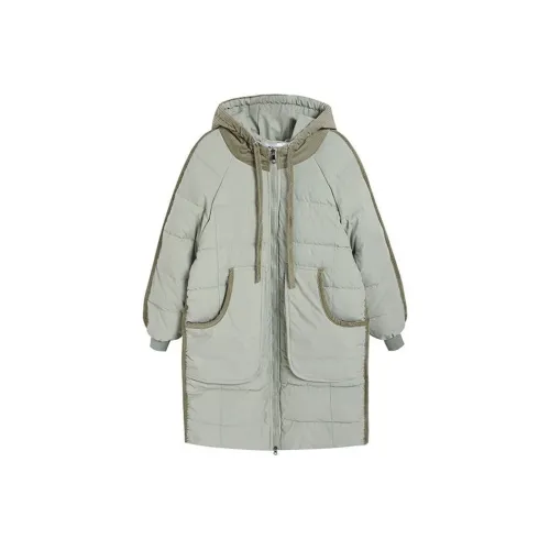 OURUOKE Авокадо Зеленый Женский Пуховик