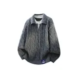 ❤ Темно-серый [Олень, Верблюжья шерсть, Конопля, Цветочный дизайн, Утолщенная флисовая подкладка]