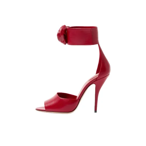 Valentino Garavani Drip Розовый One Ремень Сандалии 10,5 см Женские Красный