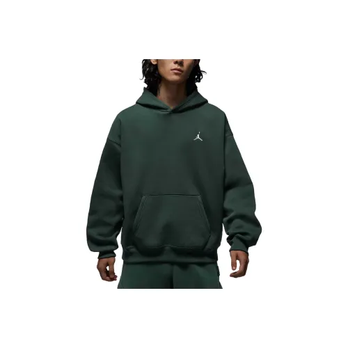 Jordan Brooklyn Fleece Свитшот Мужской Темно-зеленый Парусный белый