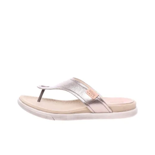 Ecco Аbrasion Resistant Шлепанцы Женские Золотые