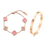 Счастливый Клевер Четырехлистный Коллекция (Розовый)