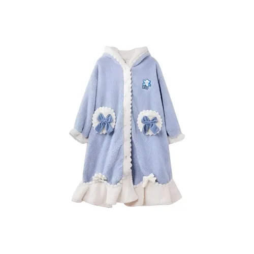 GOYN Светло-синий женский банный халат