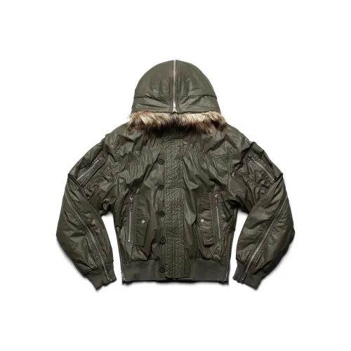 RACER WORLDWIDE FW25 Зеленый Восковая Авиатор Bomber Куртки и Пальто Унисекс