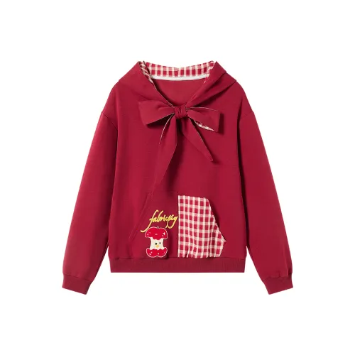 FABRIC PIG Red Apple Brooch Женские Свитшоты