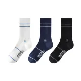 [3 упаковки] Белый + Темно-синий + Черный