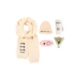 Шарф + Вязаная шапка + Кофейная чашка + Теплое животное одеяло + Букет + Коробка