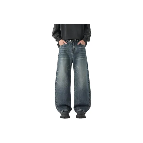 Pixel Cake Ностальгический синий Унисекс Джинсы