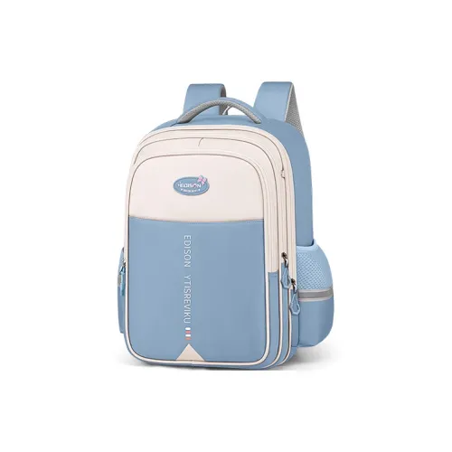 EDISON Oxford Student Bag Large Baby Light Blue Dusty Purple Burgundy